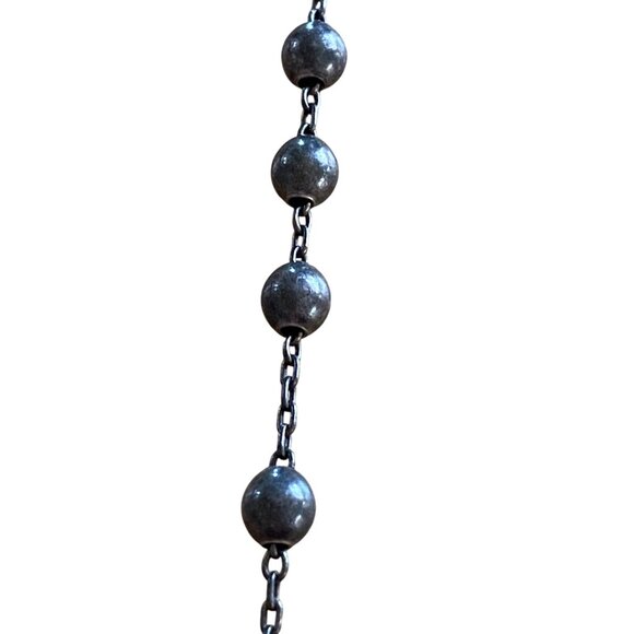 Vintage Sterling Silver Catholic Rosary With Crucifix & Virgin Mary Centerpiece - Picture 8 of 15